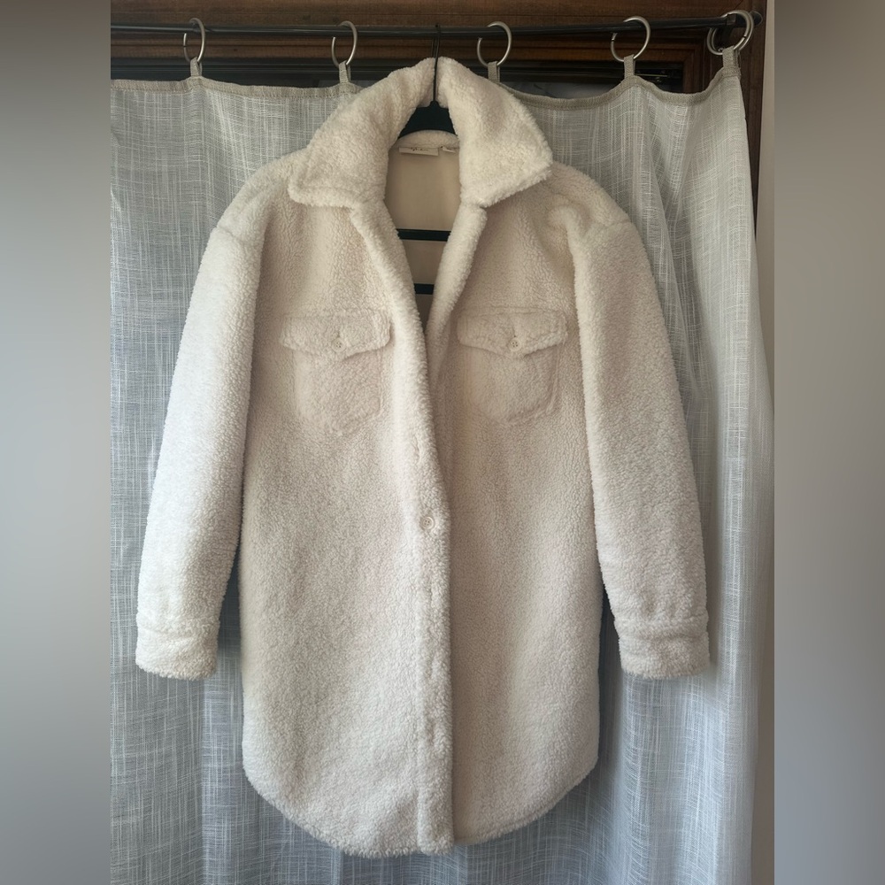 Style & Co. Cream Teddy Jacket
